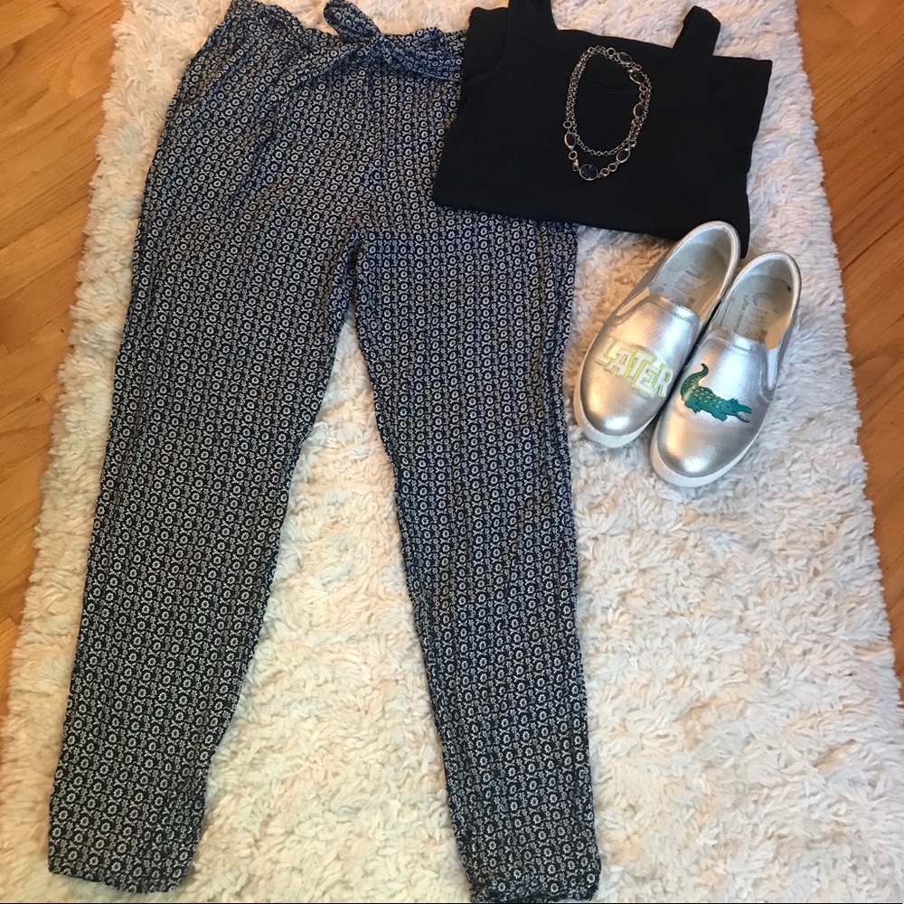 Tie front pants